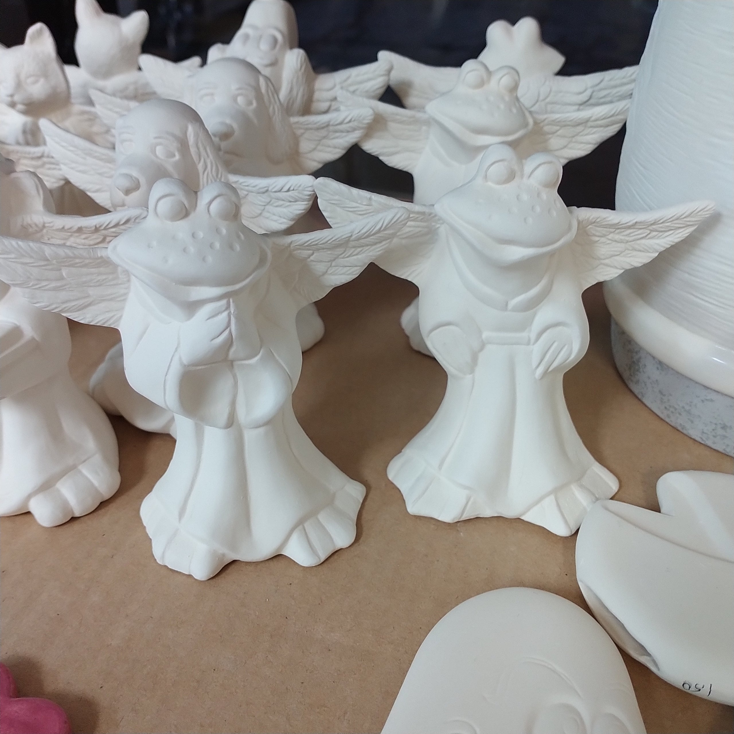 Ceramic Bisque Frog Angels 708 by Teddy Bear Molds A Little Hobby